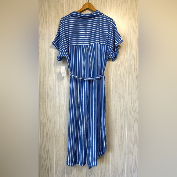 Daily Thread Blue Stripped Shirt Dress Size L NWT - Picture 5 of 6